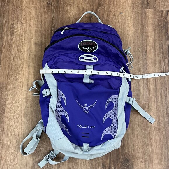EUC Osprey Talon 22 Pack Hiking Backpack Indigo Blue/Purple - Picture 9 of 11